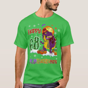 Camiseta Halloween Dinosaur Christmas Nana Papa 68th HalloT