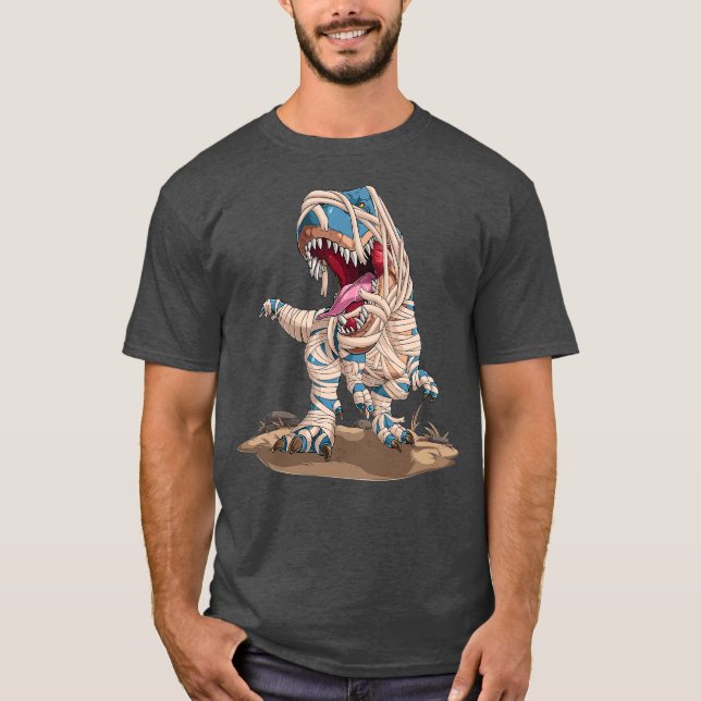 Camiseta Halloween Dinosaur Mummy (Anverso)
