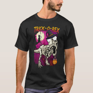 Camiseta Halloween Dinosaur Rex Mummy Calabaza Candy Skelet