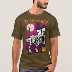 Camiseta Halloween Dinosaur T Re Mummy Pumpkin Candy Skelet