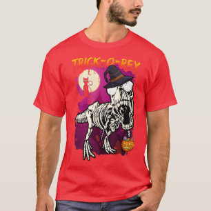 Camiseta Halloween Dinosaur T Re Mummy Pumpkin Candy Skelet