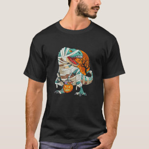 Camiseta Halloween Dinosaur T Rex Mummy Pumpkin