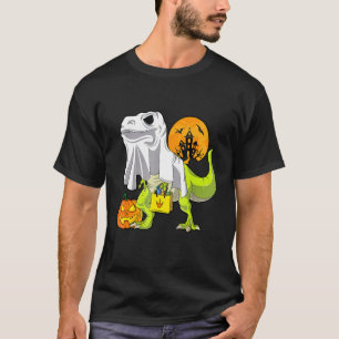 Camiseta Halloween Dinosaur T Rex Mummy Pumpkin