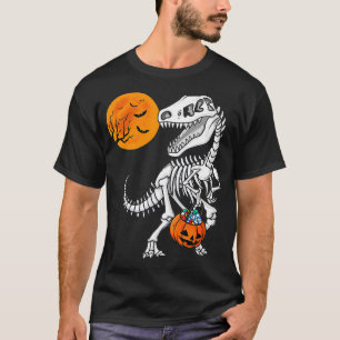 Camiseta Halloween Dinosaur T Rex Skeleton Scary Boys