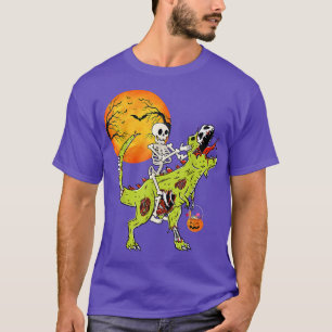 Camiseta Halloween Dinosaur Zombie T Re Skeleton Boys Todd