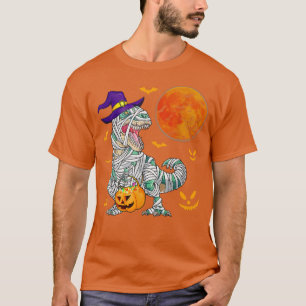Camiseta Halloween Dinosaurio T Re Mummy Calabaza Niños Hom