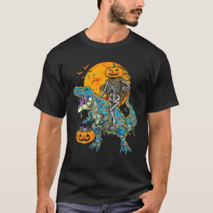 Camiseta Halloween Dinosaurio T Rex Mummy Calabaza Candy Sk