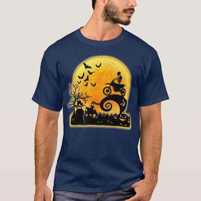 Camiseta Halloween Dirt Bike Costume Funny Motocross Dirt (Anverso)