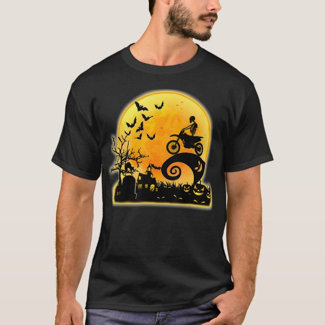 Camiseta Halloween Dirt Bike Costume Funny Motocross Dirt B (Anverso)