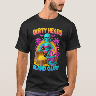 Camiseta Halloween Dirty Heads Skeleton Diver Island Glow B