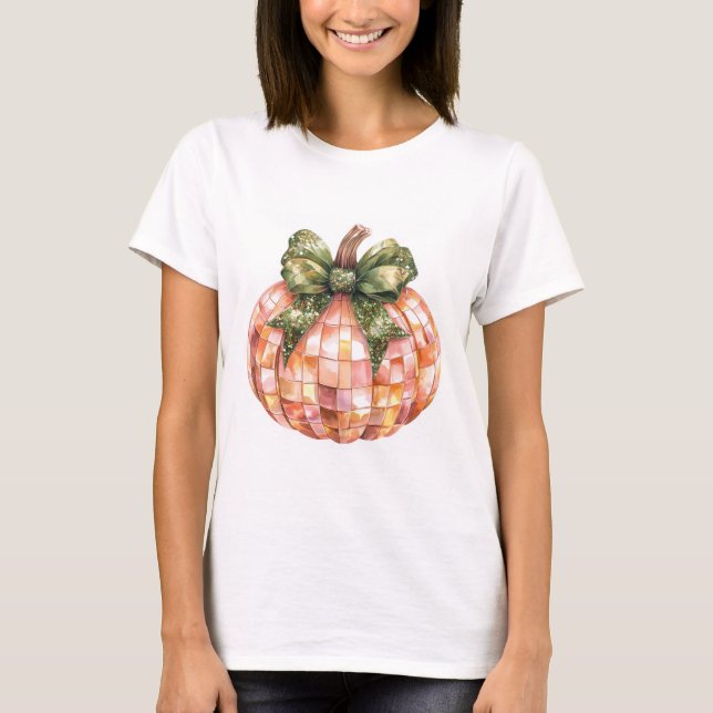 Camiseta Halloween Disco Ball Pumpkin Print (Anverso)