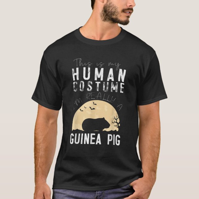 Camiseta Halloween Disfraces Humanos Guinea Cerdo Sombrío H (Anverso)