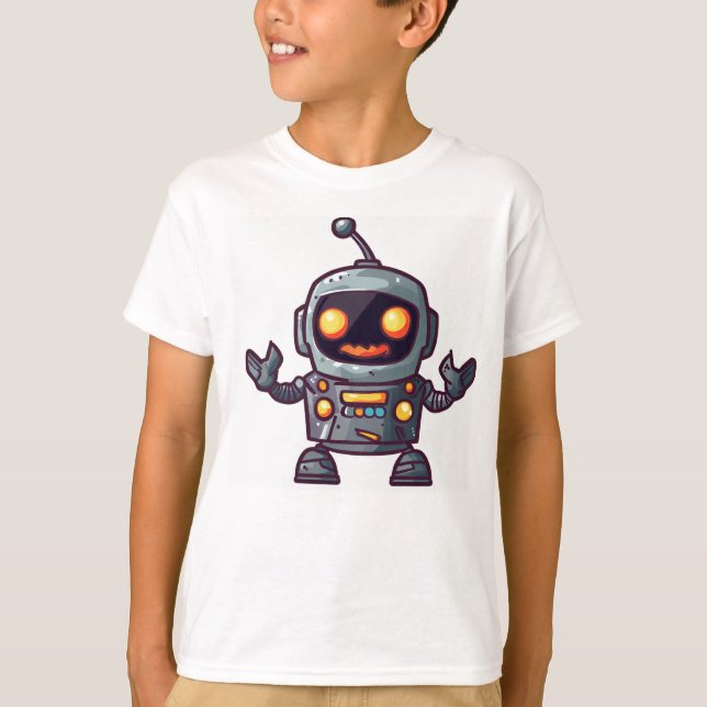 Camiseta Halloween - diversión del robot (Anverso)