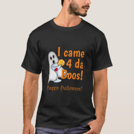 Camiseta Halloween divertida llegué por el fantasma ebrio d