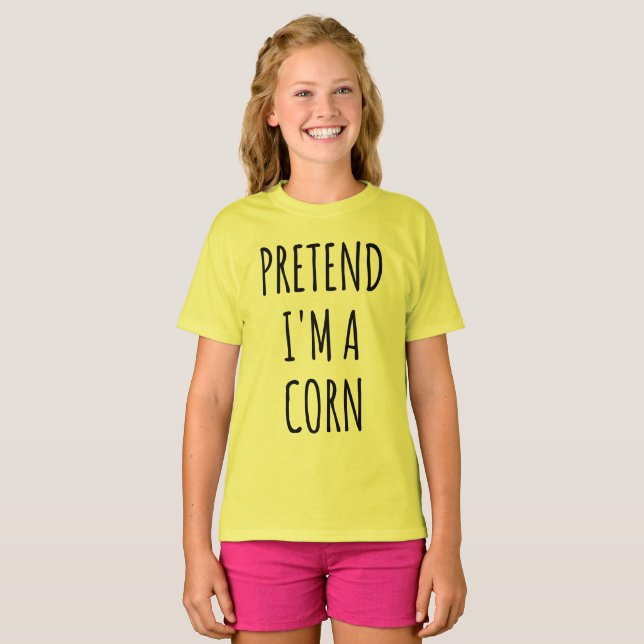 Camiseta Halloween divertida - Pretende que soy un maíz (Anverso completo)
