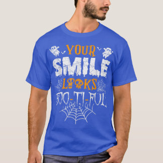 Camiseta Halloween divertida tu sonrisa parece fantasma de