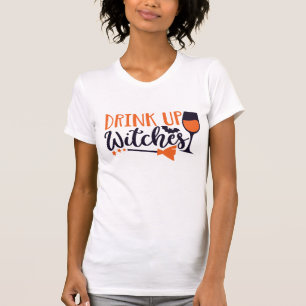 Camiseta Halloween Divertido adulto   Beber vino de brujas
