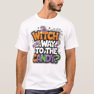 Camiseta Halloween Divertido – “¿Bruja camino a los dulces?