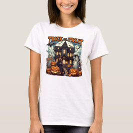 Camiseta ¡Halloween divertido con calabazas y fantasmas!