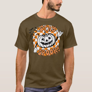Camiseta Halloween divertido de la Calabaza de Rayos Retro
