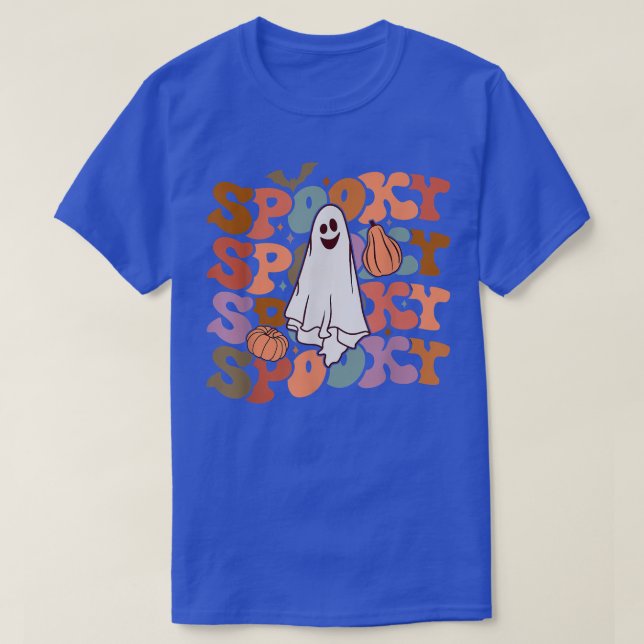 Camiseta Halloween divertido de la Calabaza Fantasma Retro  (Diseño del anverso)