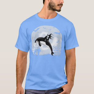 Camiseta Halloween divertido de la luna de ballena asesina 