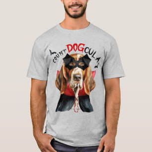 Camiseta Halloween divertido del perro de vampiros de Basse