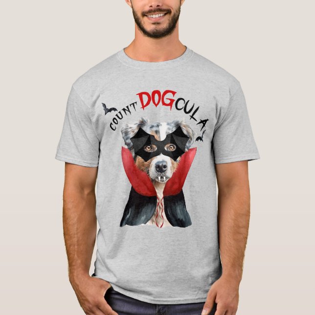 Camiseta Halloween divertido del perro del pastor australia (Anverso)
