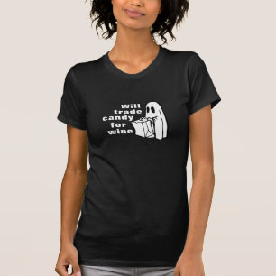 Camiseta Halloween divertido el   negociará el caramelo