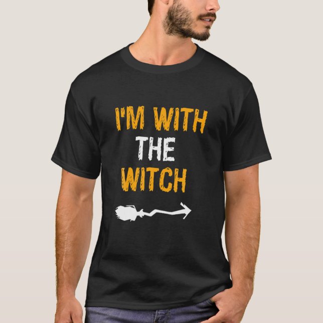 Camiseta Halloween divertido estoy con las parejas de disfr (Anverso)