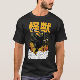 Camiseta Halloween divertido - Gato monstruo japonés Kaiju
