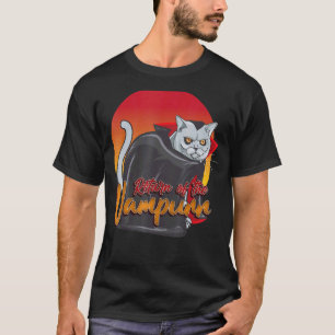 Camiseta Halloween Divertido Regreso Del Gato Vampurr Vampi