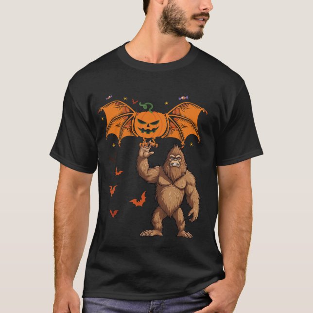 Camiseta Halloween divertido Sasquatch Bigfoot Halloween (Anverso)