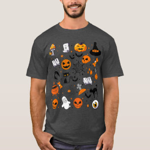 Camiseta Halloween Doodles Halloween Pequeñas Cosas Brujas