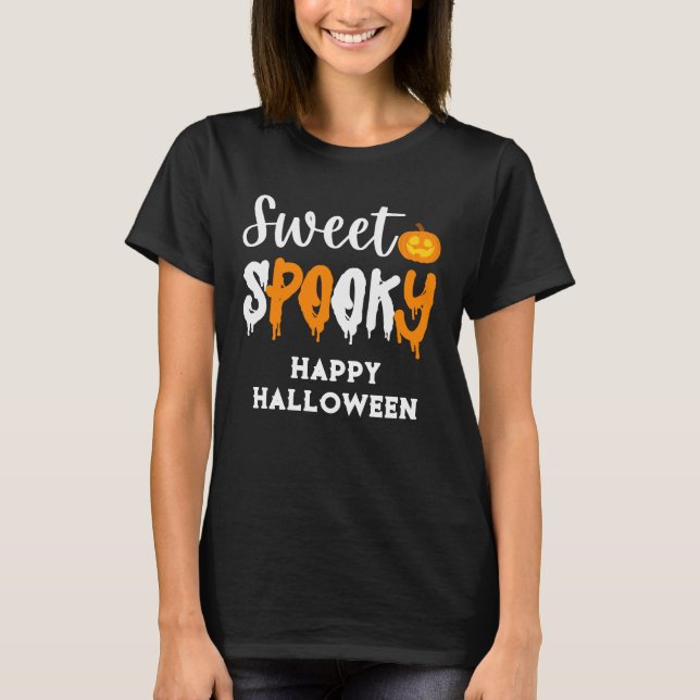 Camiseta halloween dulce y espeluznante (Anverso)