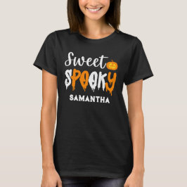 Camiseta halloween dulce y espeluznante personalizado