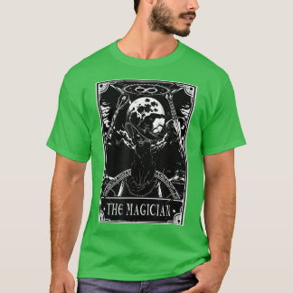 Camiseta Halloween El Magiciano Tarot Aterrador Gato Negro 