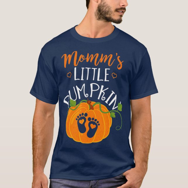 Camiseta Halloween Embarazo Mamá será pequeña (Anverso)