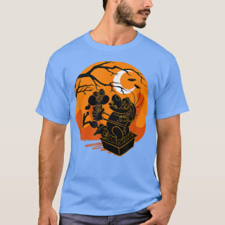 Camiseta Halloween embrujado por el atardecer de Ren y Stim