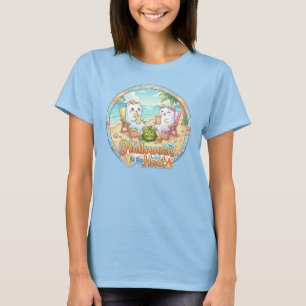 Camiseta Halloween en el Calor – Gato Fantasma Lindo de Ver