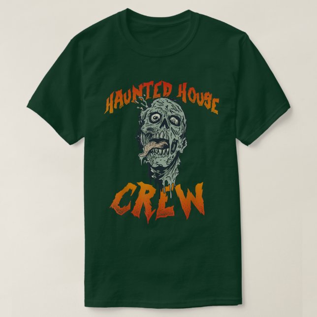 Camiseta Halloween en la casa de brujas de la tripulación (Diseño del anverso)