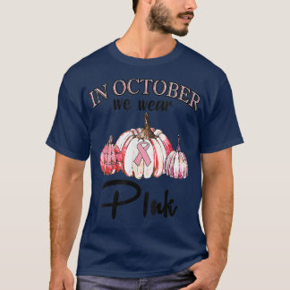 Camiseta Halloween En Octubre Usamos Calabaza Rosa C