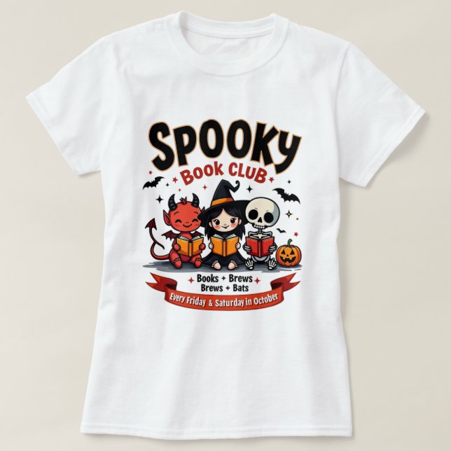 Camiseta Halloween en Spooky Book Club (Diseño del anverso)