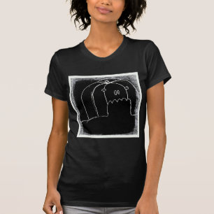 Camiseta halloween en yaie de desfile negro