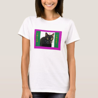 Camiseta Halloween enmarcó truco o la invitación