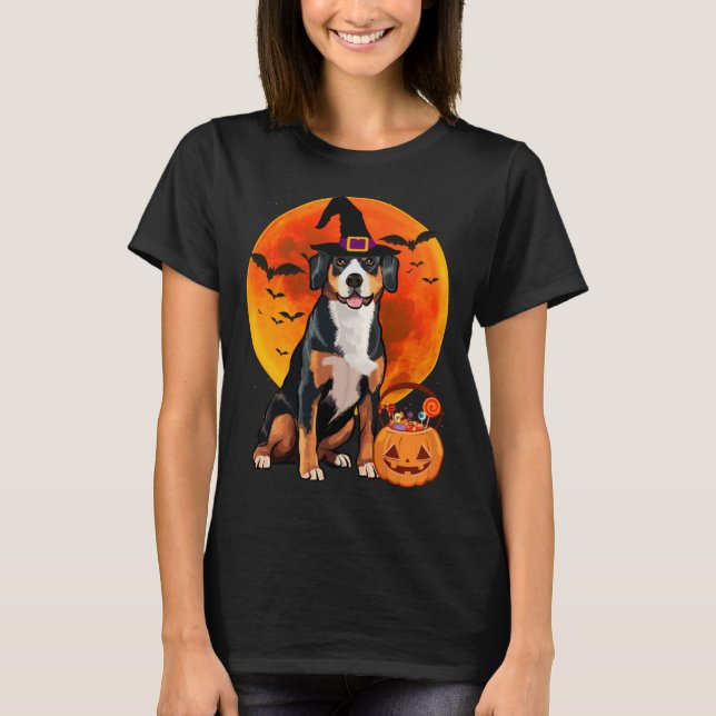 Camiseta Halloween Entlebucher Mountain Dog Jack O Lantern  (Anverso)