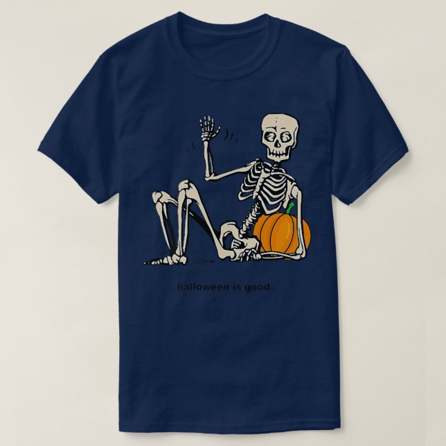 Camiseta Halloween es bueno y la vida calabaza de escrúpulo (Diseño del anverso)