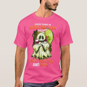 Camiseta Halloween es divertida y bebe vino fantasma borrac
