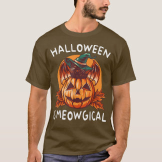 Camiseta Halloween es meowgical, bombeo de bruja de gato ne