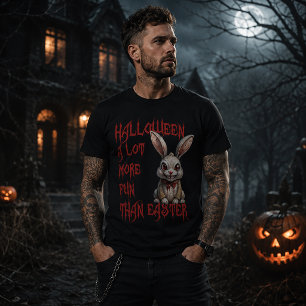 Camiseta Halloween es mucho más divertido que Pascua